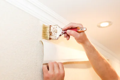Pose de papier peint à l'Houmeau — revêtements muraux et toiles de verre